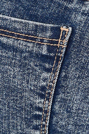 Product shot of the Aiden Stretch Jean in colour Dustyblue (Blue), detail