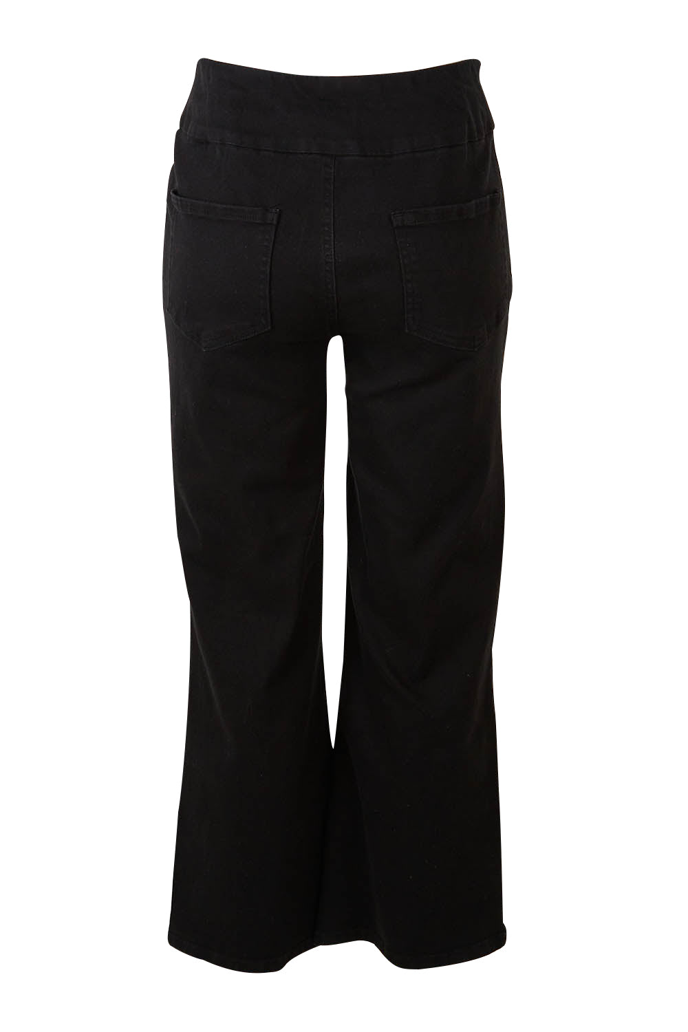 Product shot of the Nicola Bootleg Jean in colour Black (Black), from the back