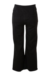 Product shot of the Nicola Bootleg Jean in colour Black (Black), from the back