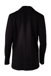 Product shot of the Portsea Blazer in colour Black (Black), from the back