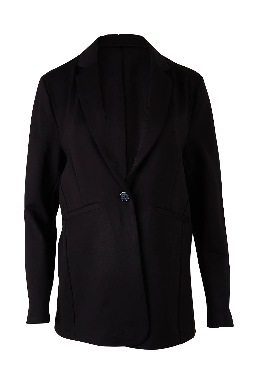 Product shot of the Portsea Blazer in colour Black (Black), from the front