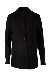 Product shot of the Portsea Blazer in colour Black (Black), from the front