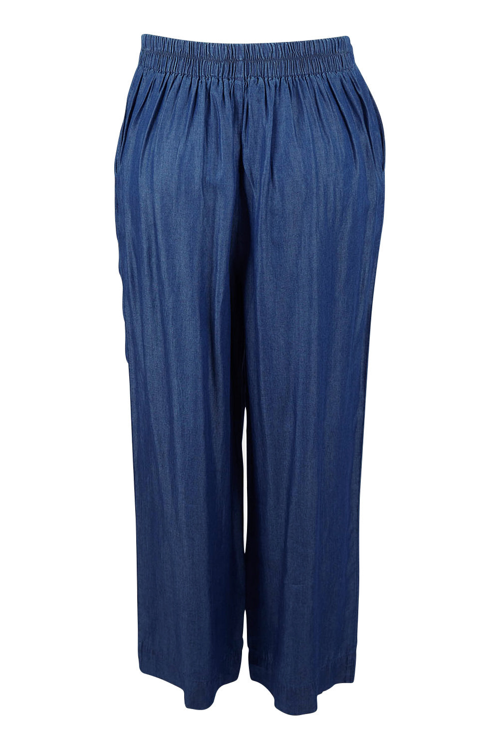 Product shot of the Emily Pant in colour Bluehaze (Blue), from the back