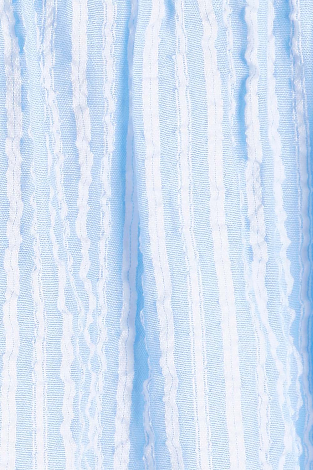 Product shot of the Sydney Smock Shirt in colour Blueseer (Blue), detail