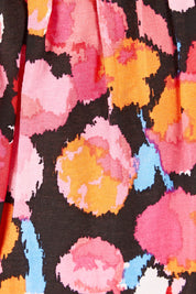 Product shot of the Sarah Pant in colour Brushflora (Pink), detail