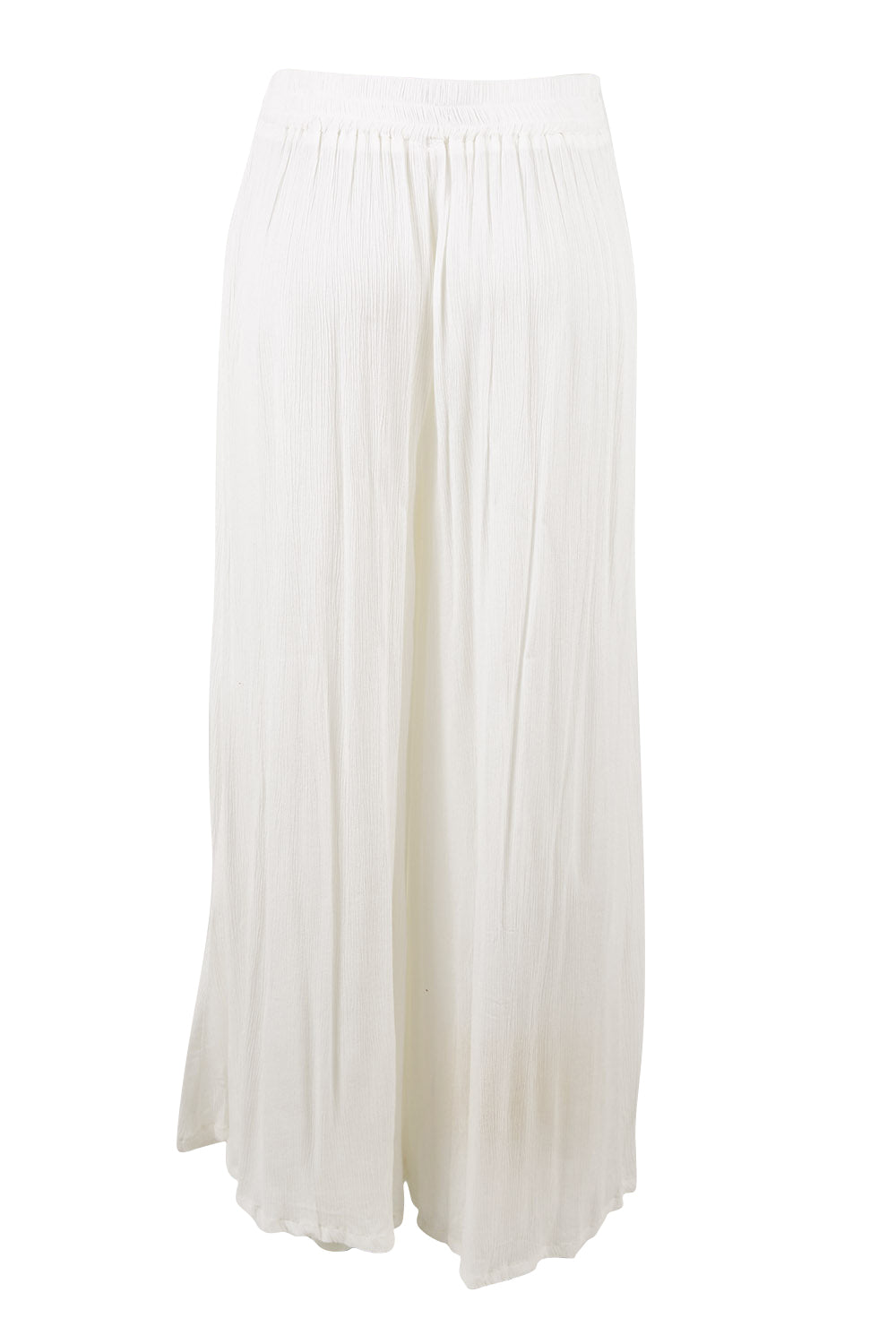 Product shot of the Renae Wide Leg Pants in colour White (White), from the back