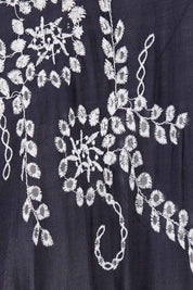 Preloved Embroidery Shirt Dress - Navy