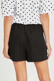 Preloved Naples Linen Short - Black