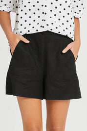 Preloved Naples Linen Short - Black