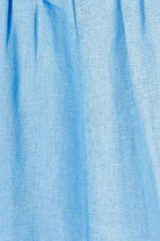 Product shot of the Prague Paneled Blouse in colour Cornflower (Blue), detail