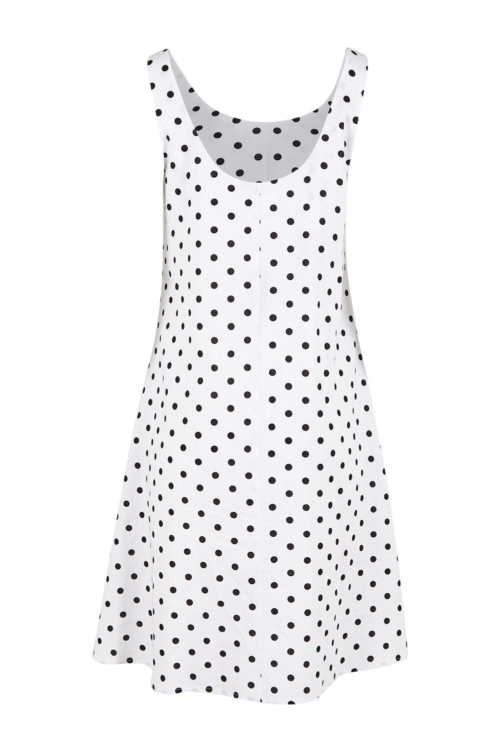 Preloved Sicily Linen Dress - Polkadot