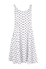 Preloved Sicily Linen Dress - Polkadot