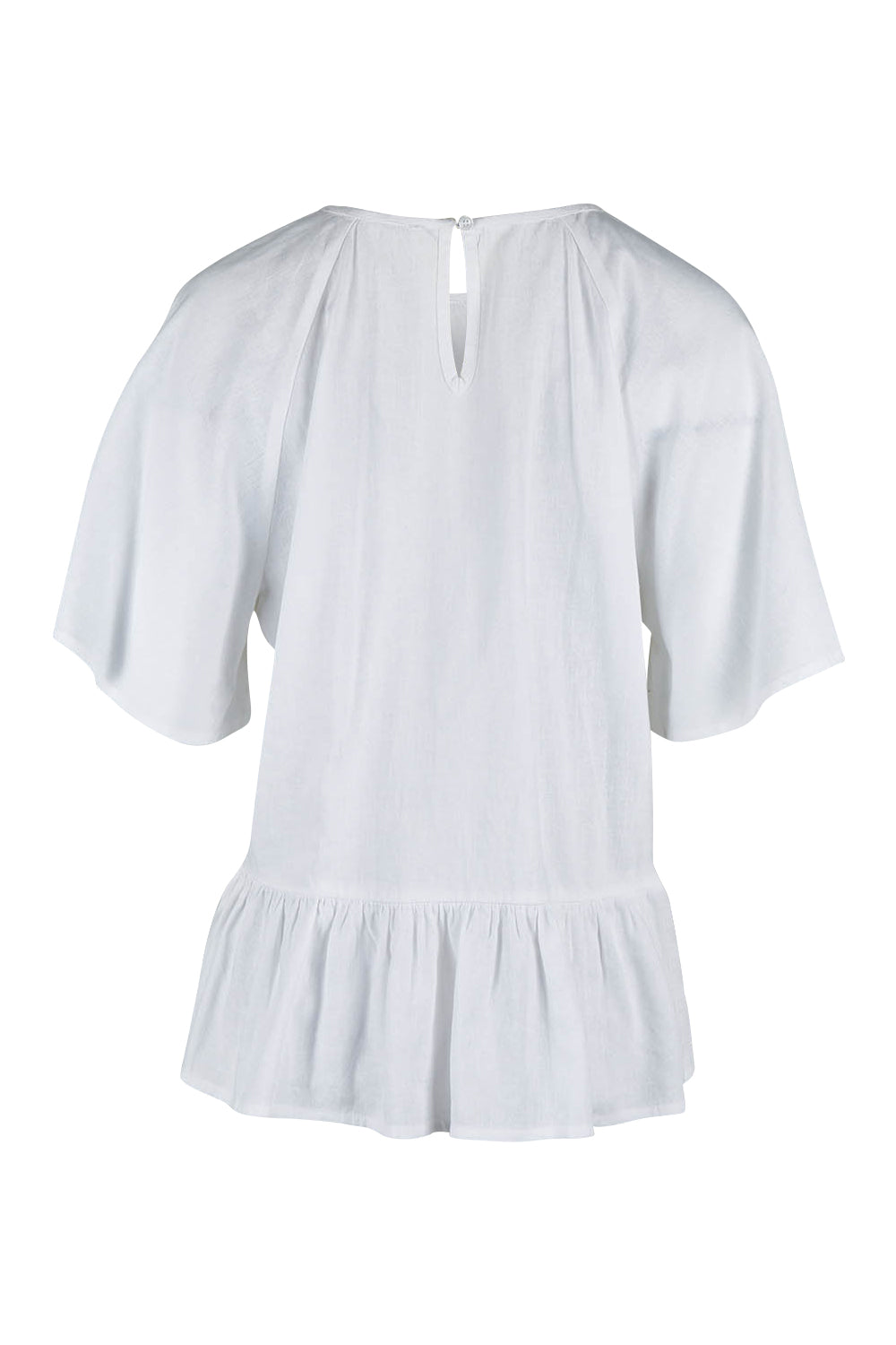 Product shot of the Cassandra Top in colour White (White), from the back