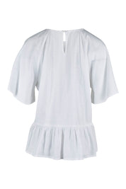 Product shot of the Cassandra Top in colour White (White), from the back