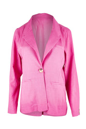 Product shot of the Lisset Blazer in colour Azalea (Pink), from the front
