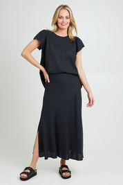 Preloved Saffron Skirt - Coal