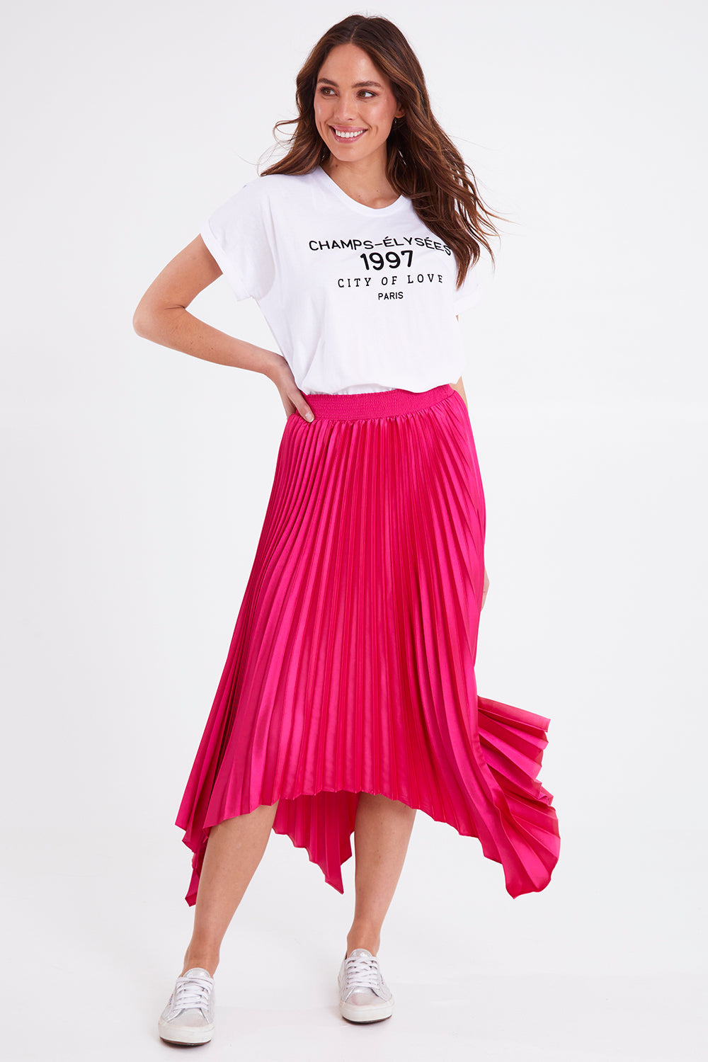 Preloved Louis Pleated Skirt - Peonypink