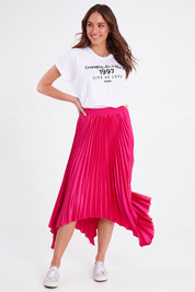 Preloved Louis Pleated Skirt - Peonypink