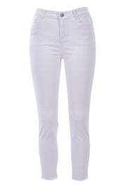 Product shot of the Linden Jeans in colour White (White), from the front