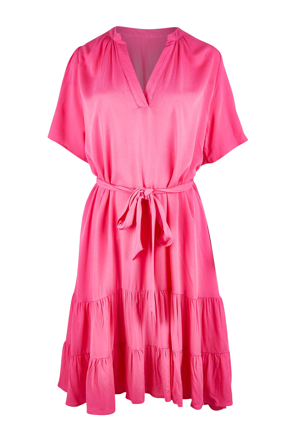 Product shot of the Port Douglas Dress in colour Frenchrose (Pink), from the front