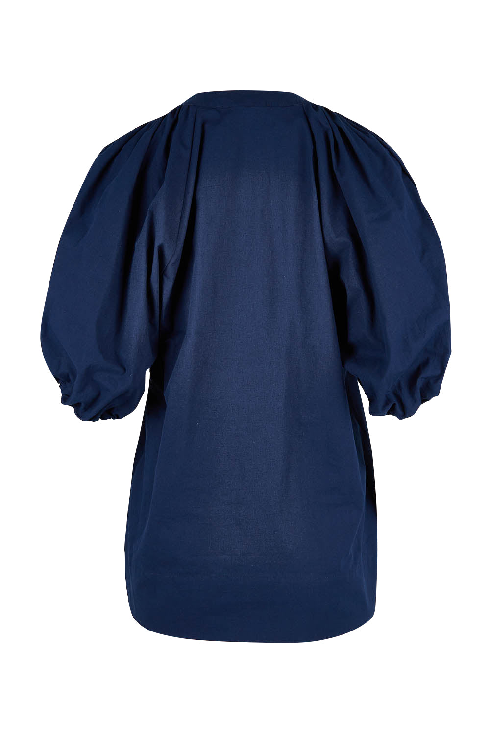 Product shot of the Juliet Blouse in colour Navy (Blue), from the back