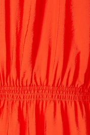 Product shot of the Simone Dress in colour Cherry (Red), detail