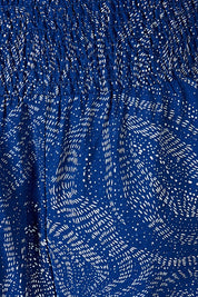 Product shot of the Justine Pant in colour Blueprint (Blue), detail