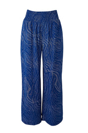 Product shot of the Justine Pant in colour Blueprint (Blue), from the front
