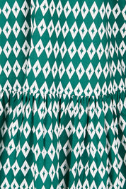 Product shot of the Cottage Dress in colour Diamond (Black), detail