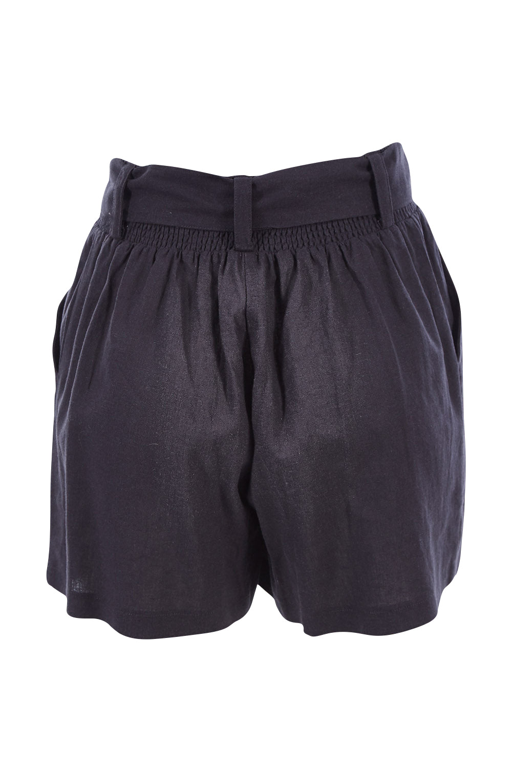 Product shot of the Tyler Short in colour Indigrey (Grey), from the back