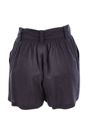 Product shot of the Tyler Short in colour Indigrey (Grey), from the back
