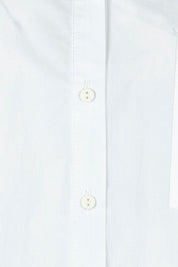 Product shot of the Mara Cotton Shirt in colour White (White), detail