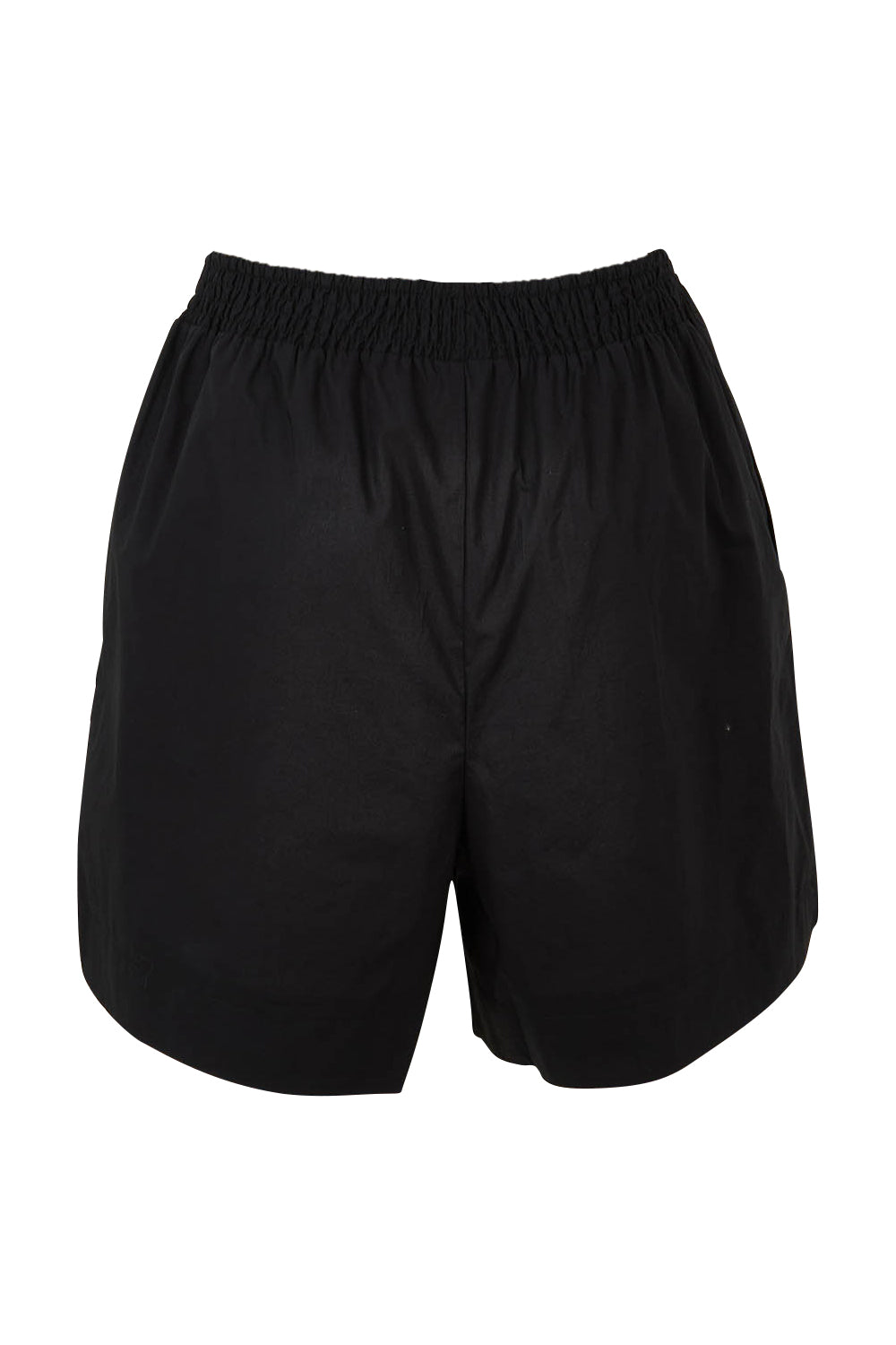 Product shot of the Pomona Cotton Short in colour Black (Black), from the back