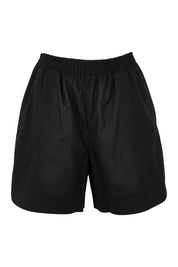 Product shot of the Pomona Cotton Short in colour Black (Black), from the front