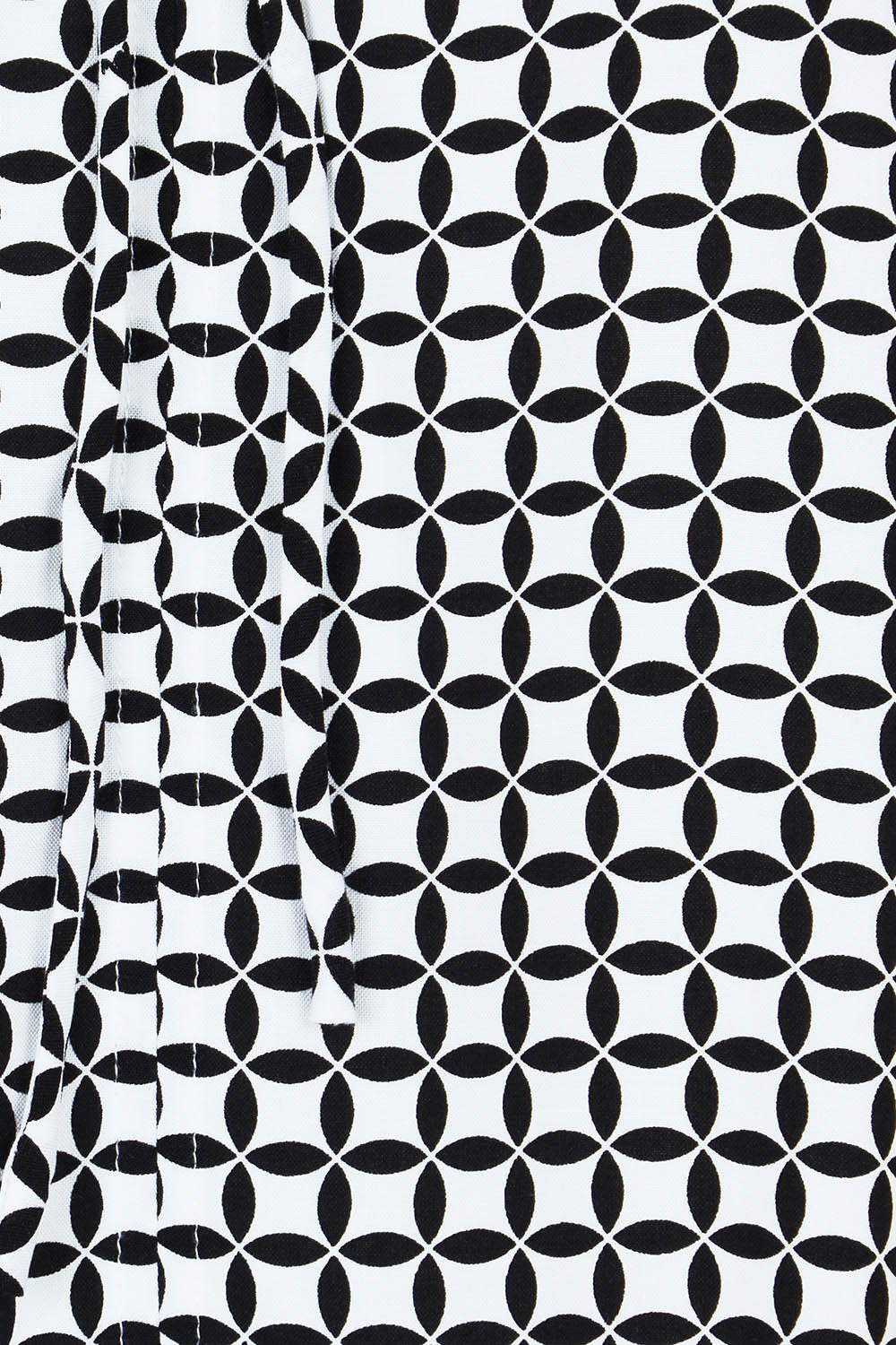 Product shot of the Camilla Blouse in colour Geometric (Black), detail