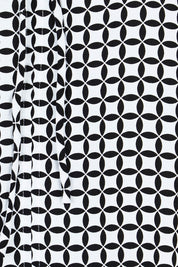 Product shot of the Camilla Blouse in colour Geometric (Black), detail