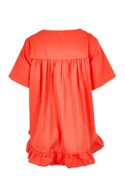 Product shot of the Candice Cotton Blouse in colour Watermelon, from the back