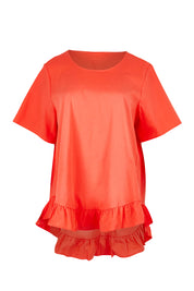 Product shot of the Candice Cotton Blouse in colour Watermelon, from the front