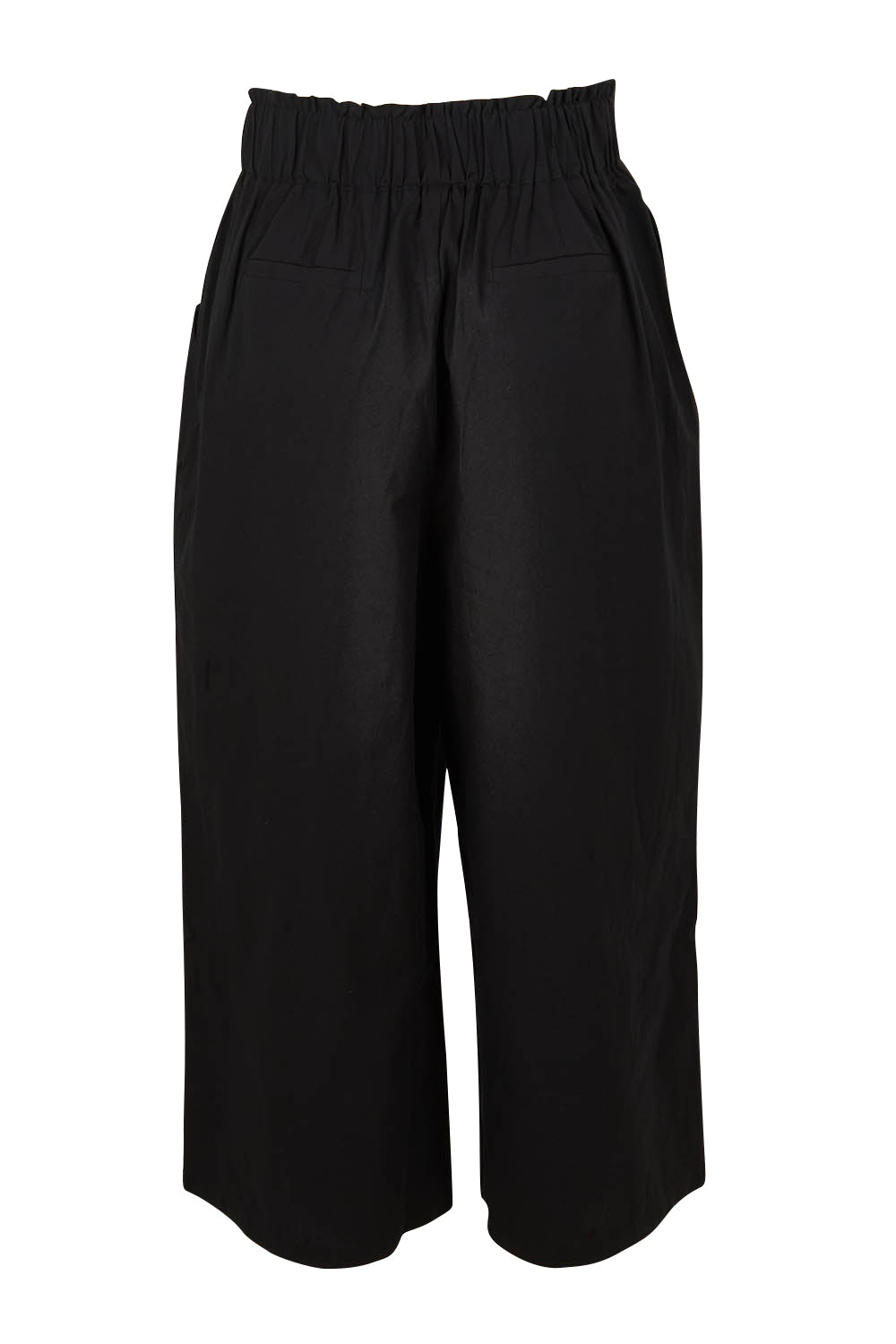 Product shot of the Cabo Cotton Crop Pant in colour Black (Black), from the back