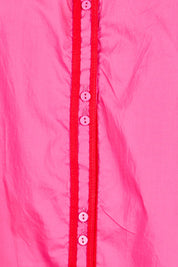 Product shot of the Caspian Cotton Blouse in colour Pinkred (Pink), detail