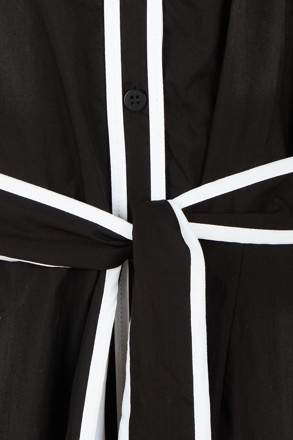 Product shot of the Mari Cotton Dress in colour Black (Black), detail