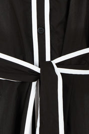 Product shot of the Mari Cotton Dress in colour Black (Black), detail