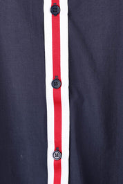 Product shot of the Claire Classic Cotton Shirt in colour Frenchblue (Blue), detail