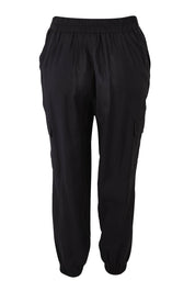 Product shot of the Adrianna Jogger in colour Black (Black), from the back
