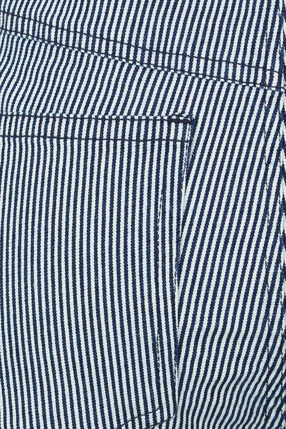 Product shot of the Willow Wide Leg Jean in colour Pinstripe (Blue), detail