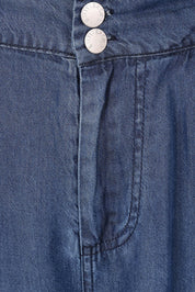 Product shot of the Rio Lyocell Relaxed Pant in colour Darkindigo (Blue), detail