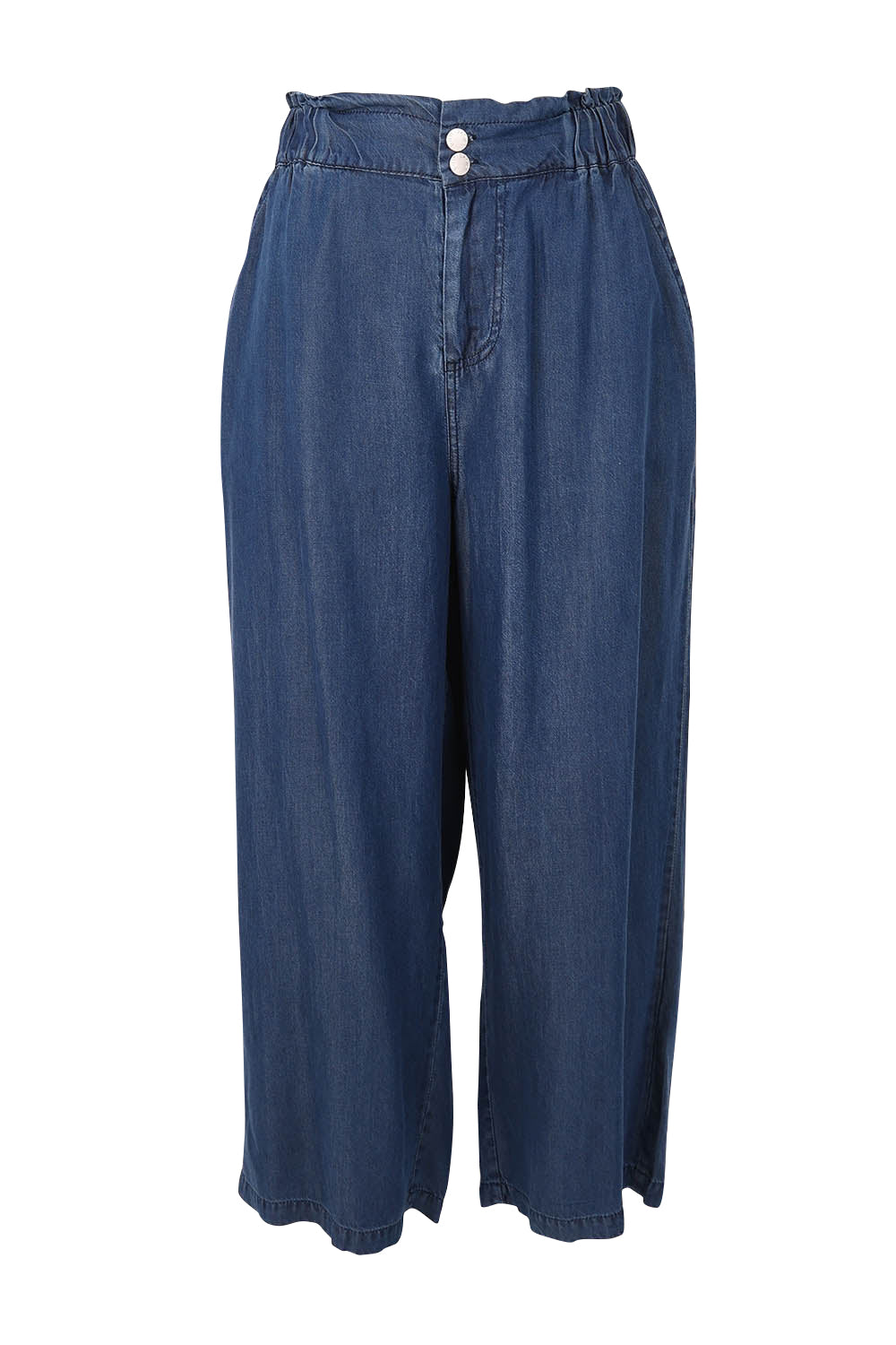 Product shot of the Rio Lyocell Relaxed Pant in colour Darkindigo (Blue), from the front
