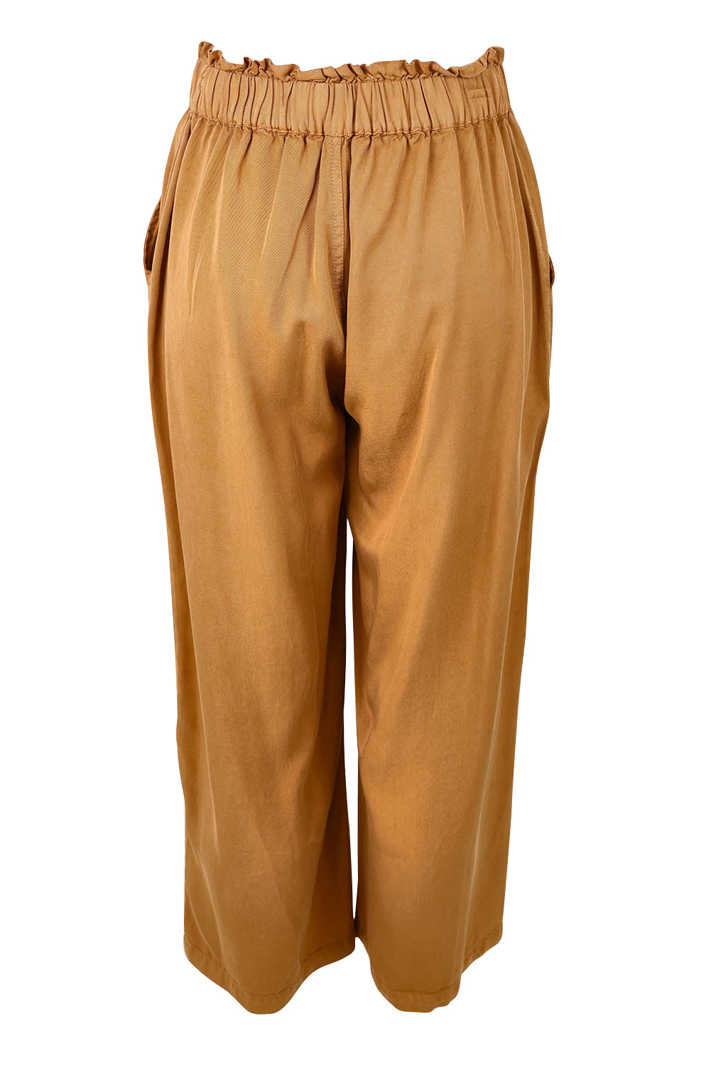 Product shot of the Rio Lyocell Relaxed Pant in colour Tan, from the back