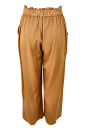 Product shot of the Rio Lyocell Relaxed Pant in colour Tan, from the back