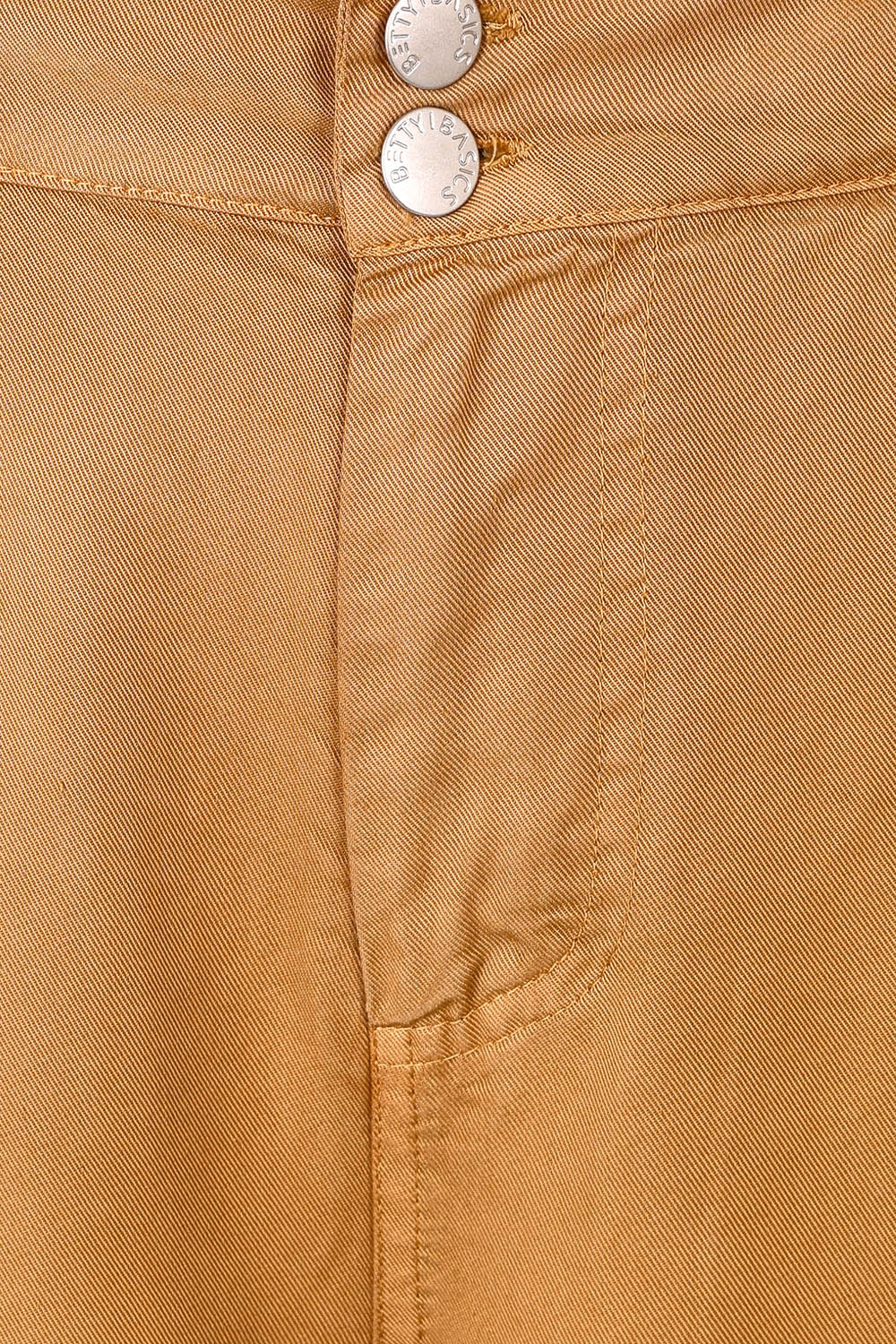 Product shot of the Rio Lyocell Relaxed Pant in colour Tan, detail